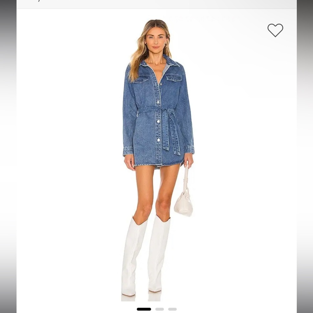 Superdown Kelsie Denim Dress In Blue